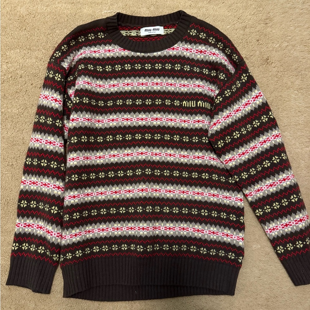 Miu Miu wool ski sweater, M